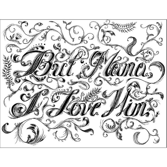 ORIGINAL FRAMED ART Tattoo Type Ink Retro Drawing in Hand Painted Pink Frame - Picture 1 of 11